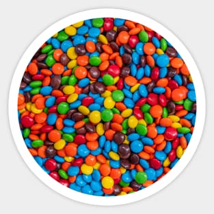 Colorful Candy-Coated Chocolate Sticker